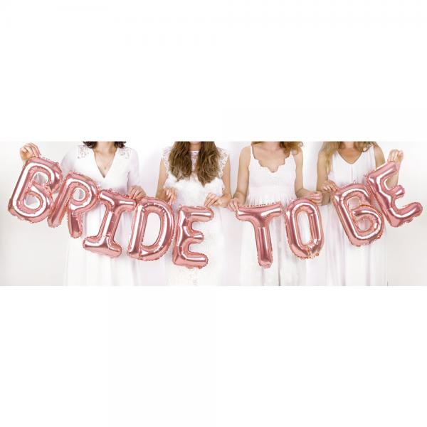 Bride To Be Bokstavballonger Rosegull