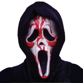 Ghostface Maske med Falskt Blod