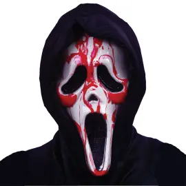 Ghostface Maske med Falskt Blod