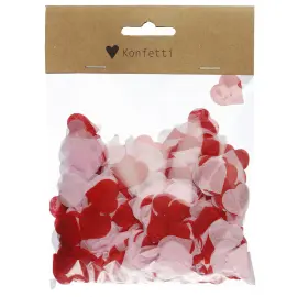 Konfetti Hjerter Rød & Rosa