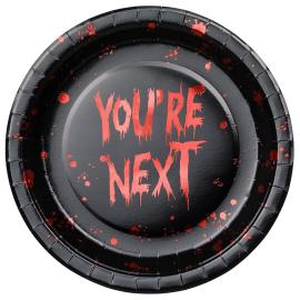 Papptallerkener You're Next Svart/R&oslash;d