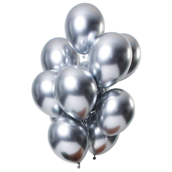 Chrome Mirror Ballonger Sølv