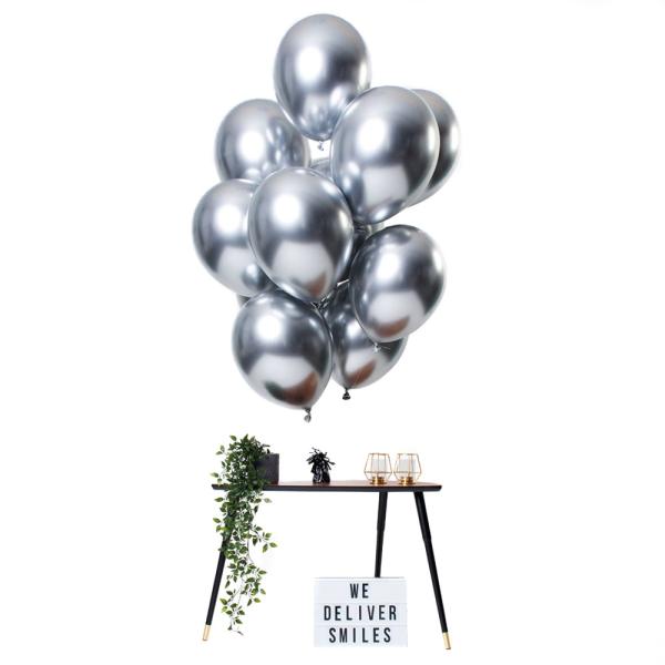 Chrome Mirror Ballonger Sølv