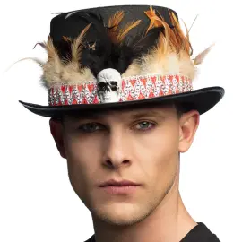 Voodoo Flosshatt med Fj&aelig;r