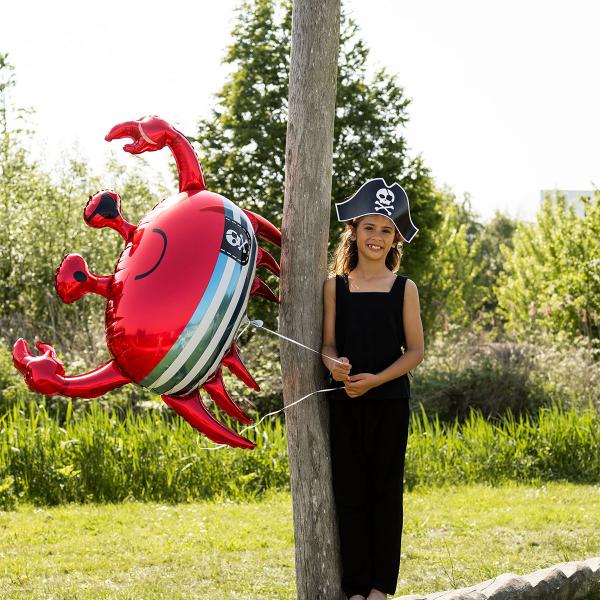 Folieballong Piratkrabbe 90 x 74 cm
