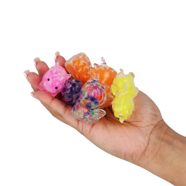 Squishy Enhjørning Leke med Perler 5 cm