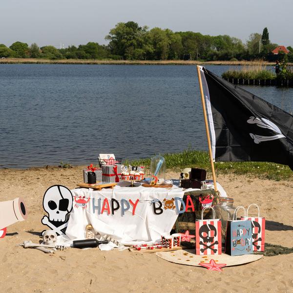 Folieballong Piratkrabbe 90 x 74 cm