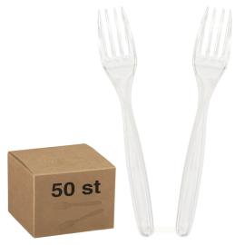Plastgafler Gjennomsiktige 50-pakning