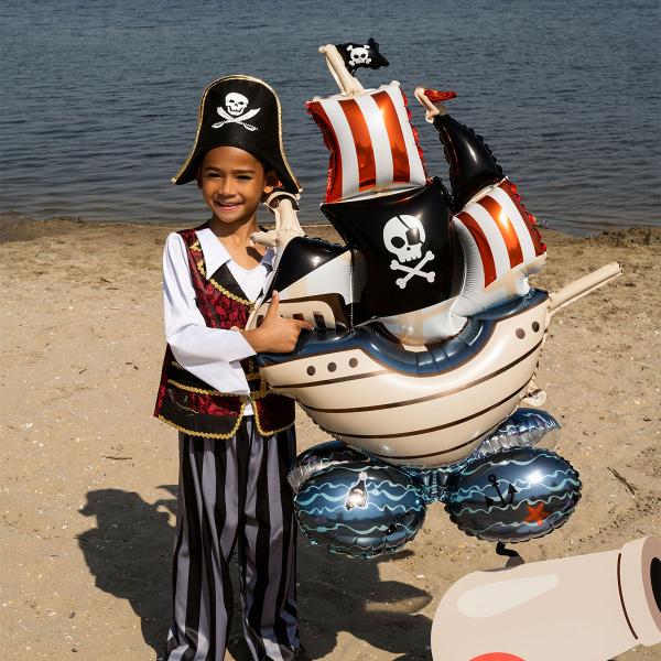 Folieballong Piratskip Stående 70 x 81 cm