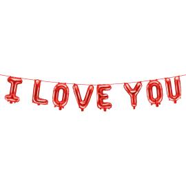 I Love You Bokstavballonger R&oslash;d