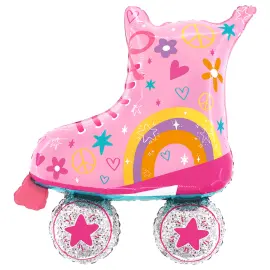 Folieballong Rosa Rulleskøyter