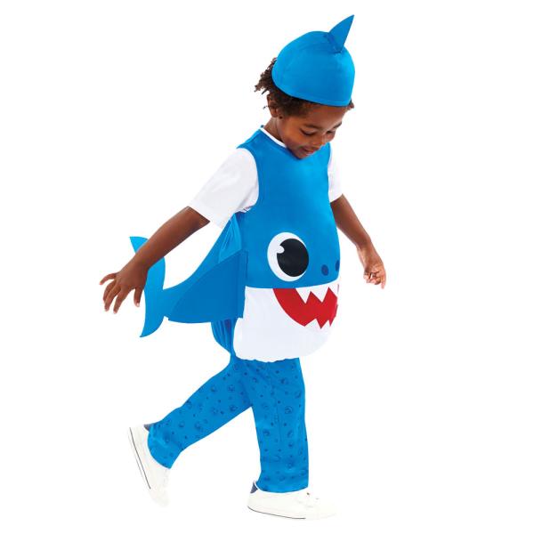 Baby Shark Kostyme Blå