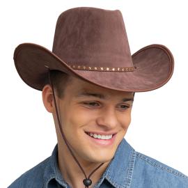 Cowboyhatt med Stjerner Brun