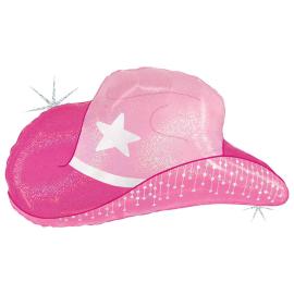 Folieballong Cowgirl Hatt Holografisk