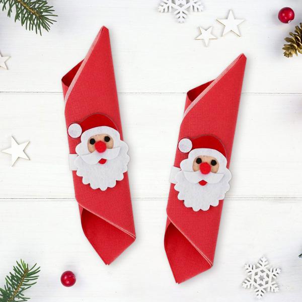 Serviettringer Julenisse 2-pakning