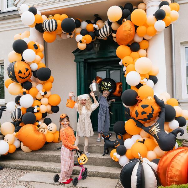 Folieballong Fugleskremsel Svart/Oransje