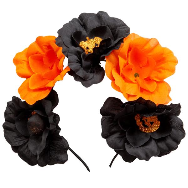 Hårbøyle med Blomster Halloween