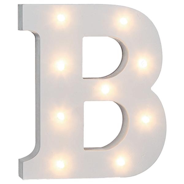 Trebokstav med LED-Lys