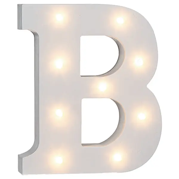 Trebokstav med LED-Lys