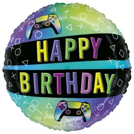 Folieballong Gaming Happy Birthday