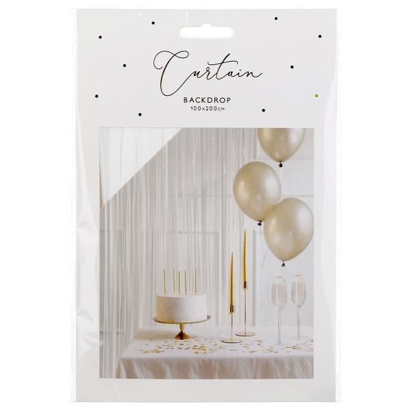 Party Draperi Hvit 200 x 100 cm