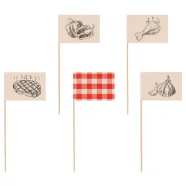 Partypicks med Grilltema 12-pakning