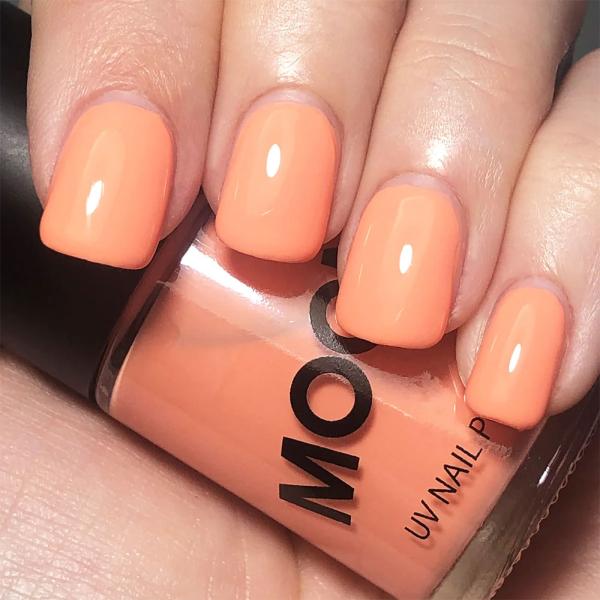 Moon Glow Neon UV Neglelakk Pastell Oransje