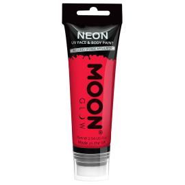 Moon Glow Neon UV Kropps- & Ansiktsfarge Rød 75 ml