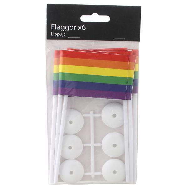 Mini Prideflagg 6-pakning