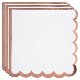 Kaffeservietter Scalloped Rosegull