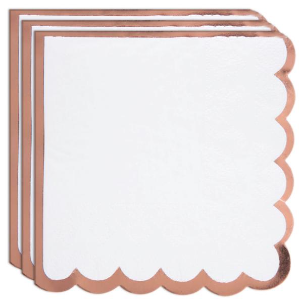 Kaffeservietter Scalloped Rosegull