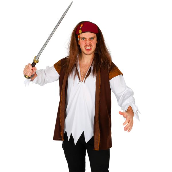 Piratparykk med Bandana Brun/Rød