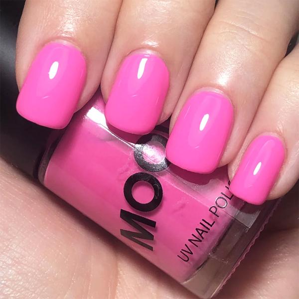 Moon Glow Neon UV Neglelakk Pastell Rosa