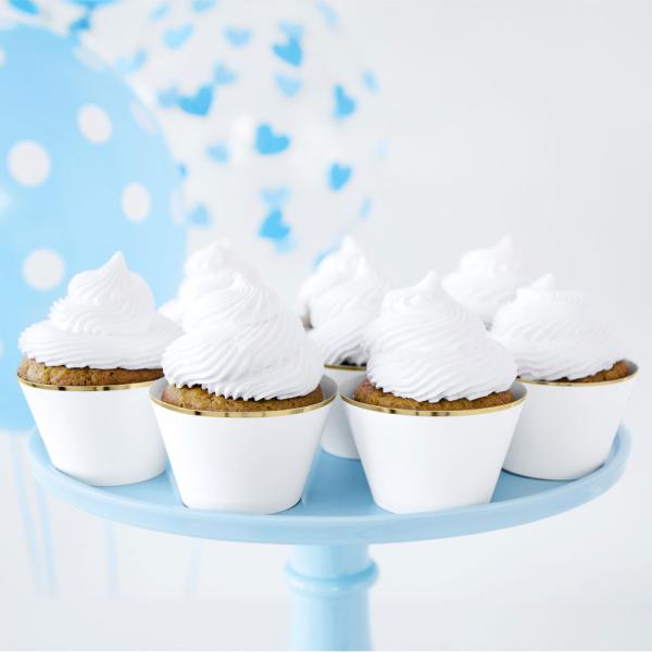 Muffinsformer Gullkant Hvite