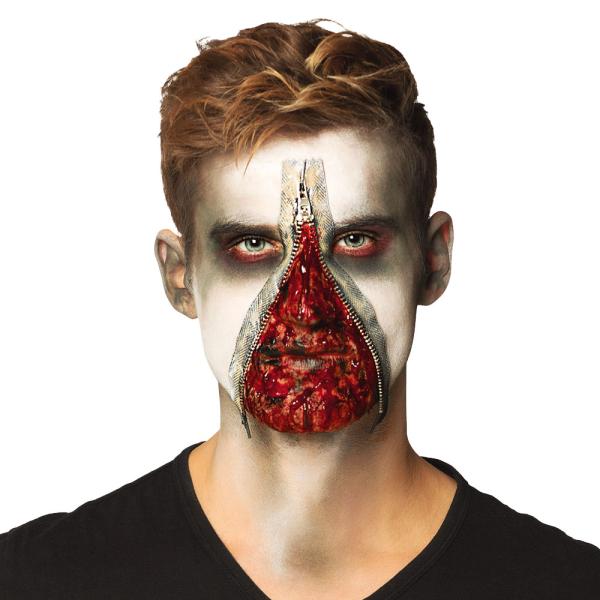 Zombie med Glidelås Sminke Sett