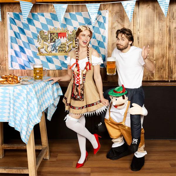 Glassbrikker Beer Party Blå/Hvit