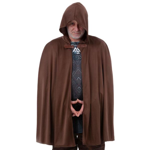 Historisk Kappe med Hette Brun