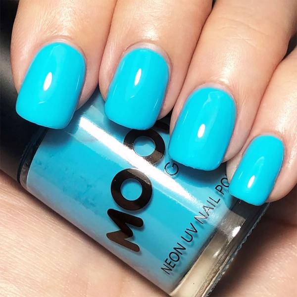 Moon Glow Neon UV Neglelakk Pastell Blå
