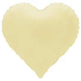 Folieballong Hjerte French Butter Matt