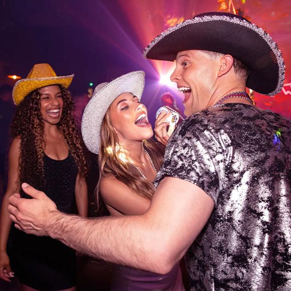 Cowboyhatt Glitrende Sølv