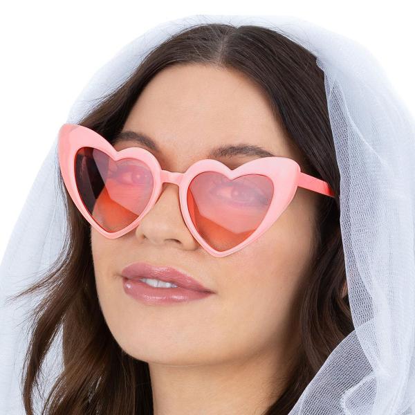 Hjerteformede Briller Lyserosa