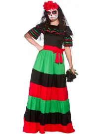 Day of the Dead Kjole Kostyme Small