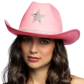 Cowboyhatt med Stjerne Lyserosa