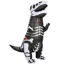Oppbl&aring;sbart Kostyme T-Rex Skjelett