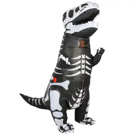 Oppbl&aring;sbart Kostyme T-Rex Skjelett