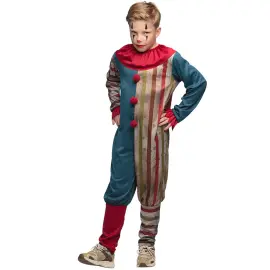 Klovn Kostyme med Blodflekker Barn Large