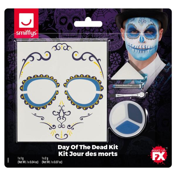 Day of the Dead Sminkesett Blått