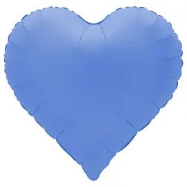 Folieballong Hjerte Lotus Blue Matt