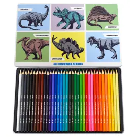 Fargeblyanter Dinosaurer 36-pakning