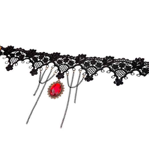 Vampyr Mini Høy Hatt & Halskjede